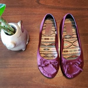 Jellypop Burgandy Moccasins (EUC)